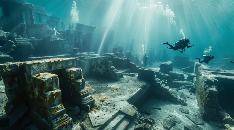 cité engloutie dans la mer Égée