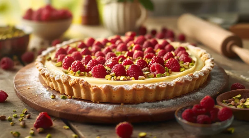 tarte framboise pistache