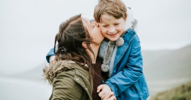 Happy mother and son enjoying together