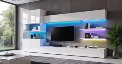 découvrez les multiples avantages du meuble tv à led multicouleurs blanc laqué horizon. alliant esthétisme moderne et praticité, ce meuble transformera votre espace de vie en un lieu unique et accueillant grâce à ses éclairages personnalisables et son design élégant.
