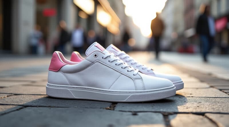 découvrez les baskets autry 01 low en cuir suédé blanc et rose, idéales pour un look décontracté et élégant. alliez confort et style avec ces chaussures tendance qui s'adaptent à toutes vos tenues quotidiennes.