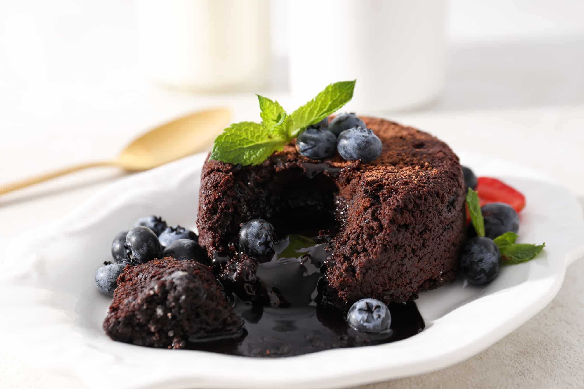 Chocolate fondant, concept of delicious sweet food