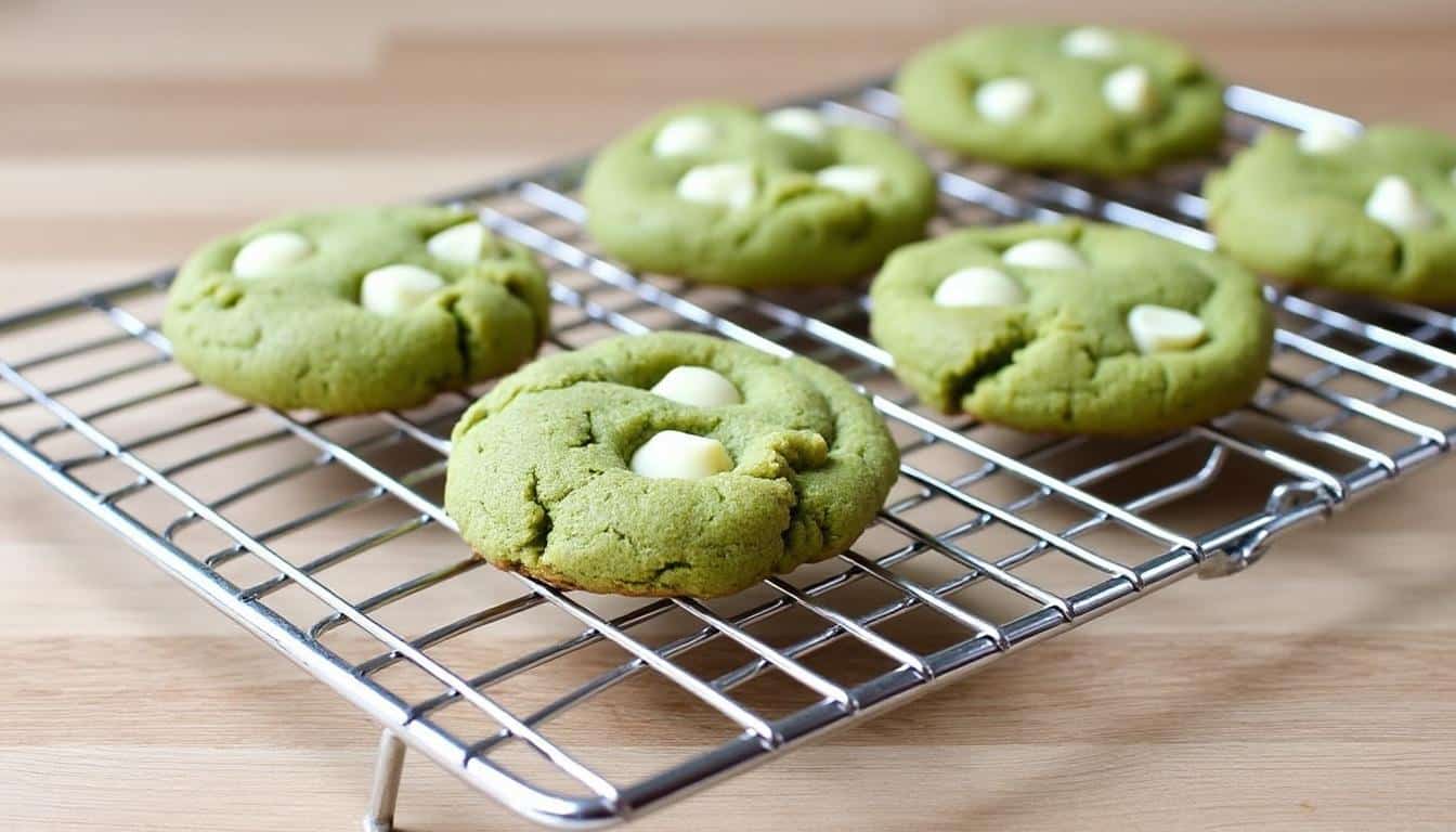 savourez nos délicieux cookies au matcha et chocolat blanc, une irresistible combinaison de douceur et d'originalité. parfait pour étonner vos papilles et apporter une touche de nouveauté à vos desserts!