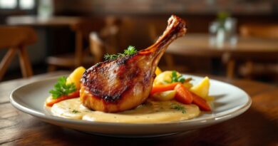 découvrez notre recette traditionnelle de canard confit accompagné d'une délicieuse sauce au foie gras, un incontournable de la gastronomie française pour régaler vos papilles.