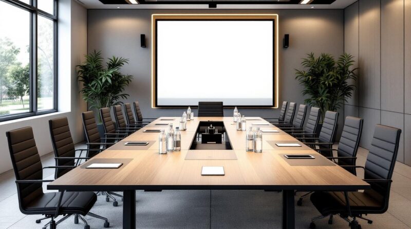 découvrez nos tables de réunion professionnelles idéales pour vos séminaires, alliant confort et fonctionnalité pour des sessions réussies.