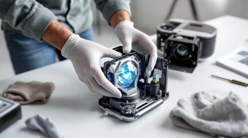 découvrez quand et comment remplacer efficacement la lampe de votre vidéoprojecteur pour garantir une qualité d'image optimale et prolonger la durée de vie de votre appareil.