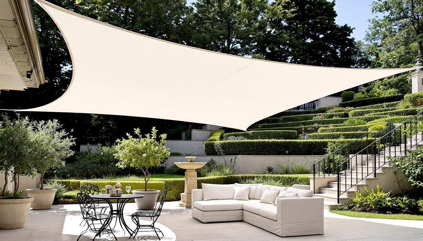 découvrez nos voiles d'ombrage sur mesure, idéales pour une installation parfaitement adaptée à votre espace et protégeant efficacement contre le soleil.