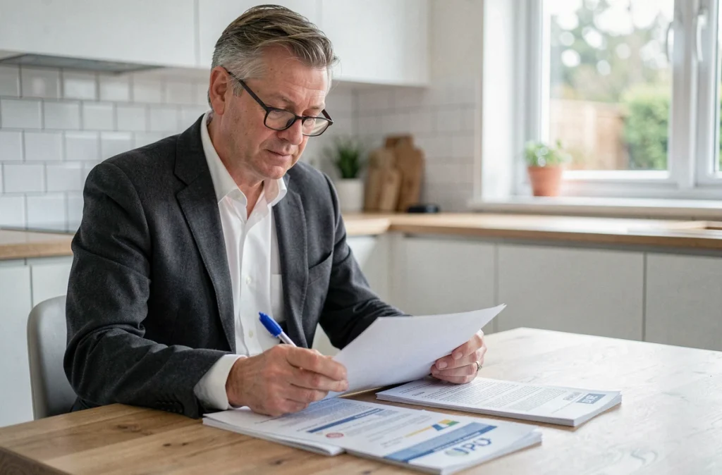 Agent immobilier consultant les diagnostics obligatoires DPE et amiante avant la vente d'une maison
